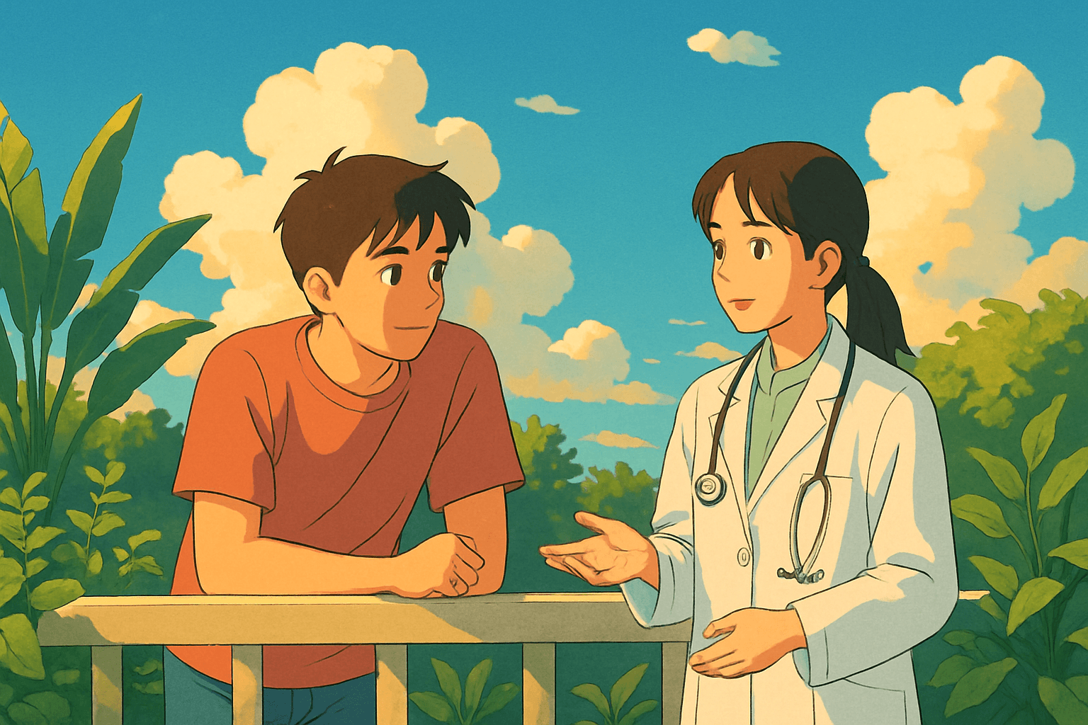 Friendly doctor illustration
